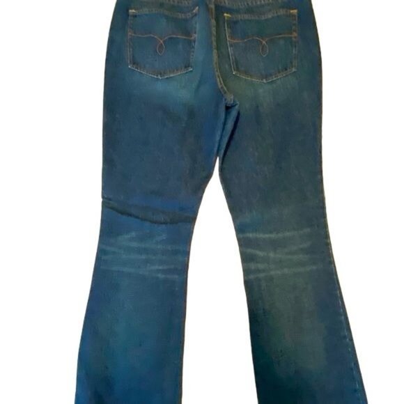 Lauren Jeans Company HOST PICK Lauren Denim Blue Jeans Leather Pockets Sz 12 - Picture 5 of 11